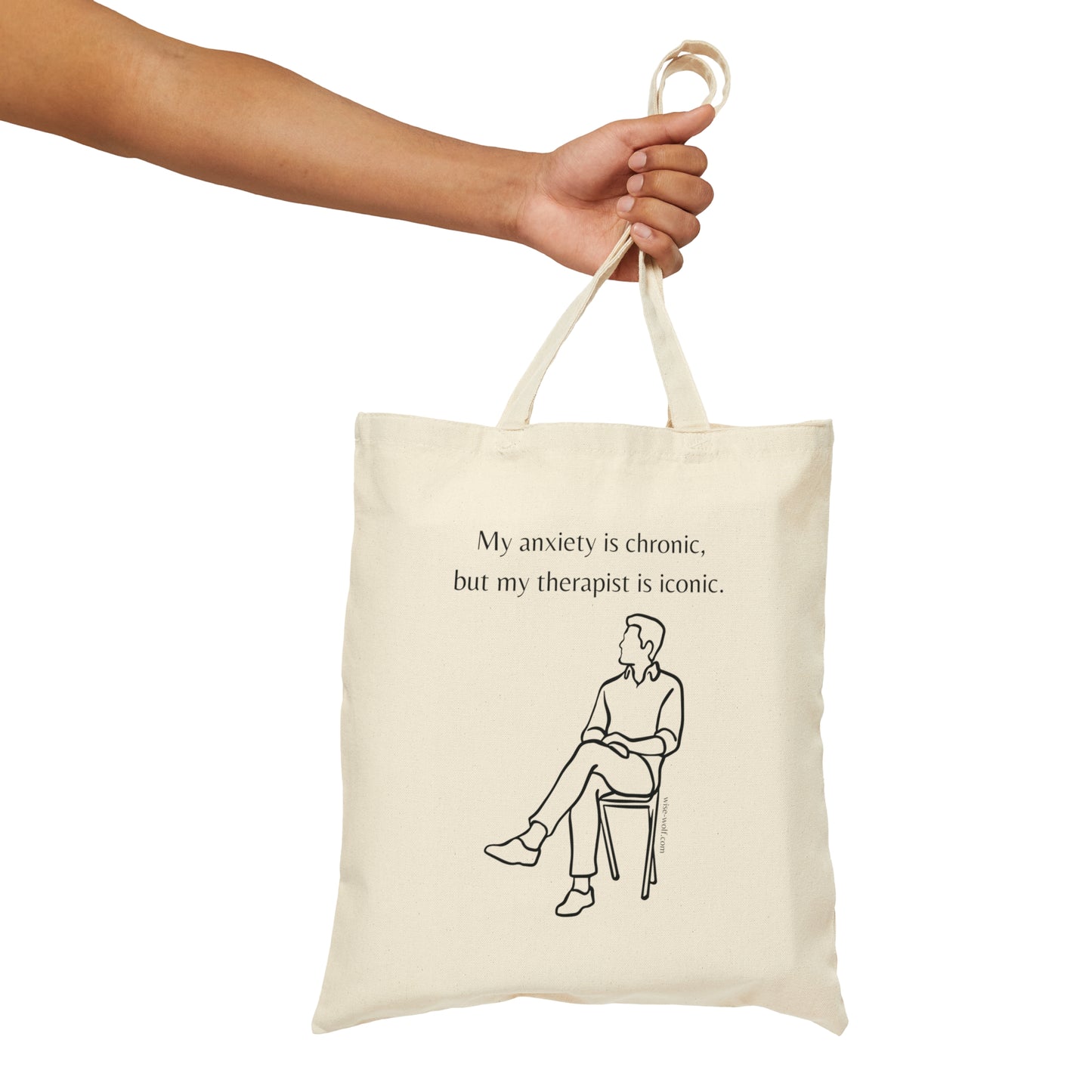 Anxiety Chronic, Therapist Iconic (Man) Tote Bag