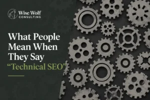 Interconnected gears representing the behind-the-scenes technical SEO systems that help search engines find and index a therapy practice website